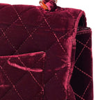 Chanel CC Logo Platinum Shoulder Bag Quilted Velvet — view 9