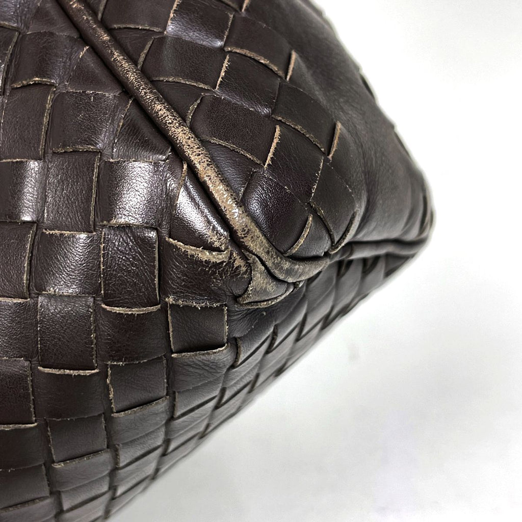 Bottega Veneta Intrecciato Second Bag Handbag Leather Brown — view 3