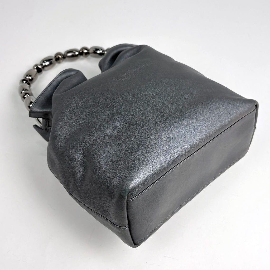 Dior Maris Pearl Handbag Leather Gray — view 2