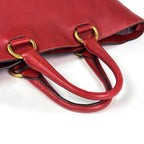 Prada Logo 2-Way Shoulder Bag Tote Leather Red — view 6