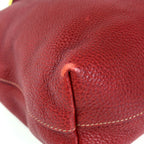 Prada Logo 2-Way Shoulder Bag Tote Leather Red — view 3