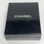 Chanel CC Logo Square Earrings Silver Plated Black White — view 8