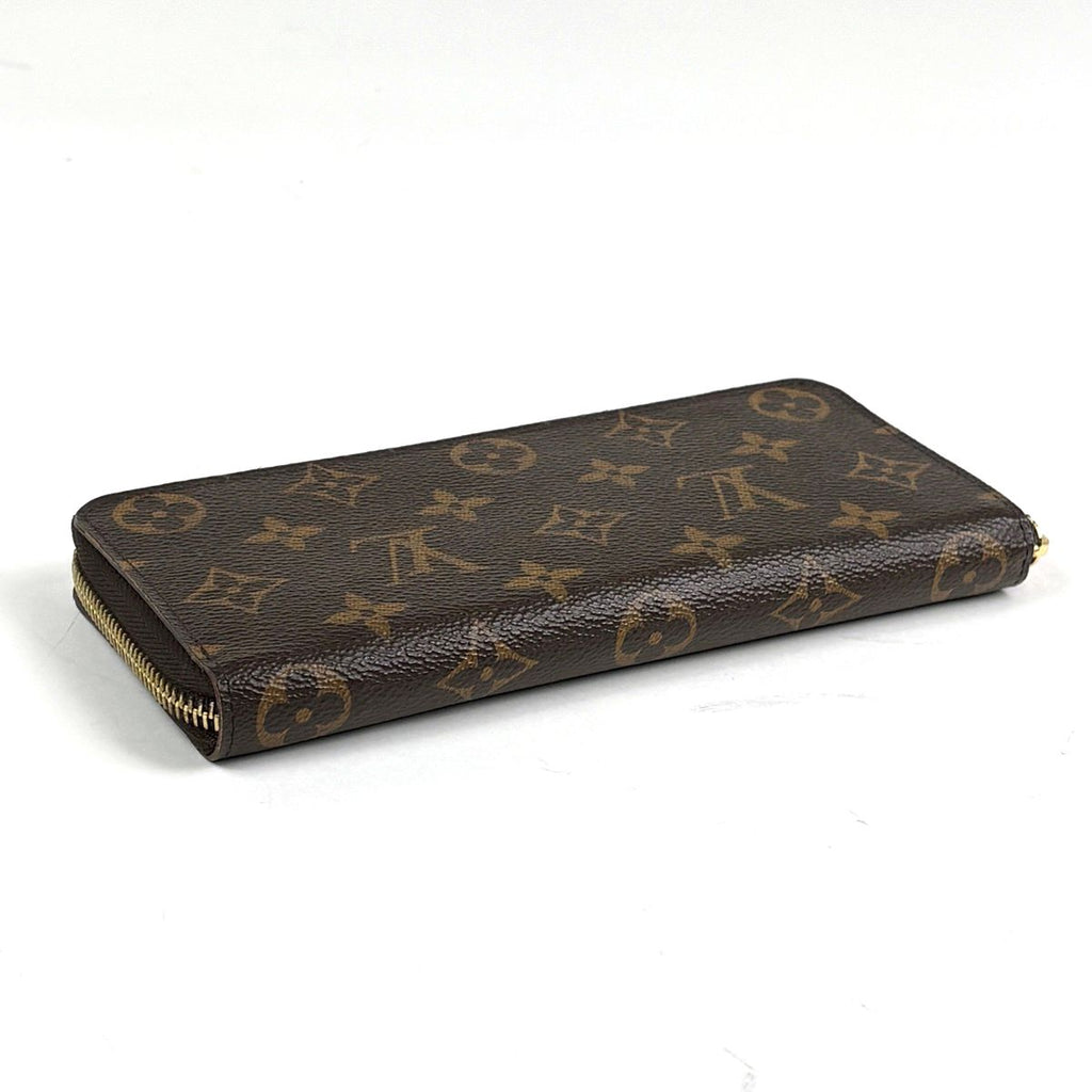 Louis Vuitton Portefeuille Clemence Zip Around Wallet Monogram Brown Fuchsia — view 2