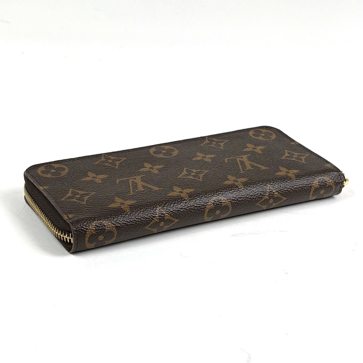 Louis Vuitton Portefeuille Clemence Zip Around Wallet Monogram Brown Fuchsia — view 2