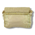 Prada Triangle Logo Chain Shoulder Bag Tessuto Nylon Ivory Mini — view 5