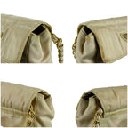 Prada Triangle Logo Chain Shoulder Bag Tessuto Nylon Ivory Mini — view 8