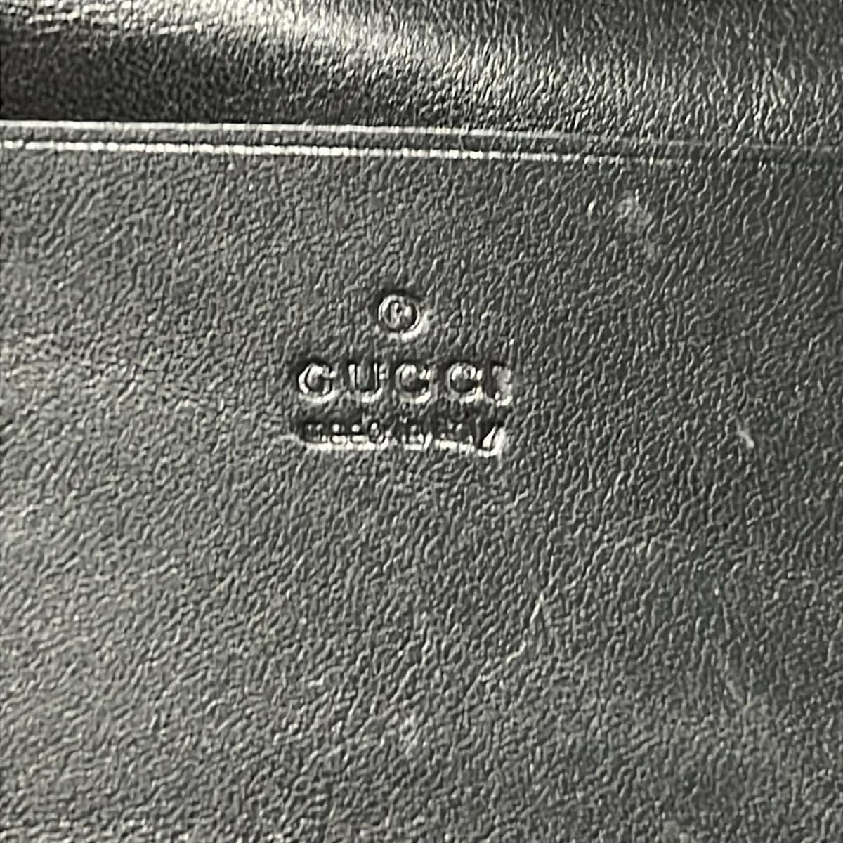 Gucci Business Card Holder Black Leather — view 4