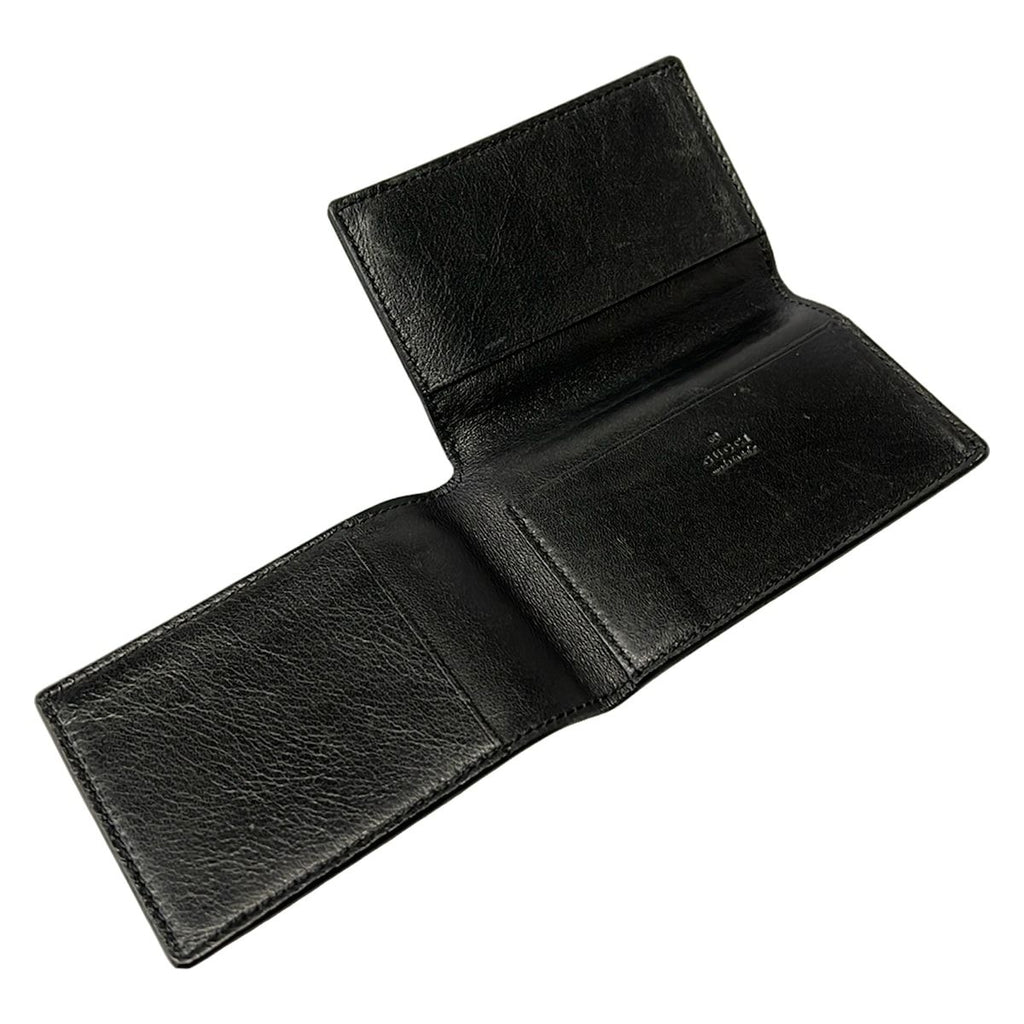 Gucci Business Card Holder Black Leather — view 3