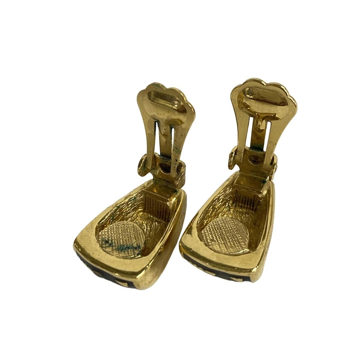 Dior Earrings Gold Black — view 4
