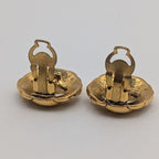 Chanel Earrings CC Logo Camellia Gold Vintage 23 for Both Ears — view 5