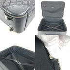 Chanel Travel Bag CC Logo Leather Nylon Black Carryon Luggage — view 8