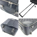 Chanel Travel Bag CC Logo Leather Nylon Black Carryon Luggage — view 7