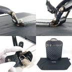 Chanel Travel Bag CC Logo Leather Nylon Black Carryon Luggage — view 9