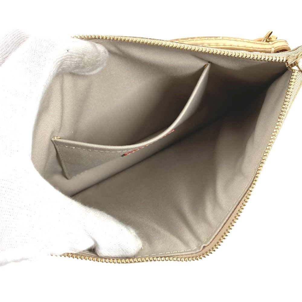 Louis Vuitton Handbag Pochette Plat Leather Gold — view 3