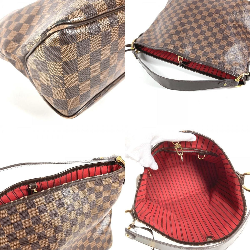 Louis Vuitton Shoulder Bag Delightful PM Damier Canvas Ebene Brown — view 7