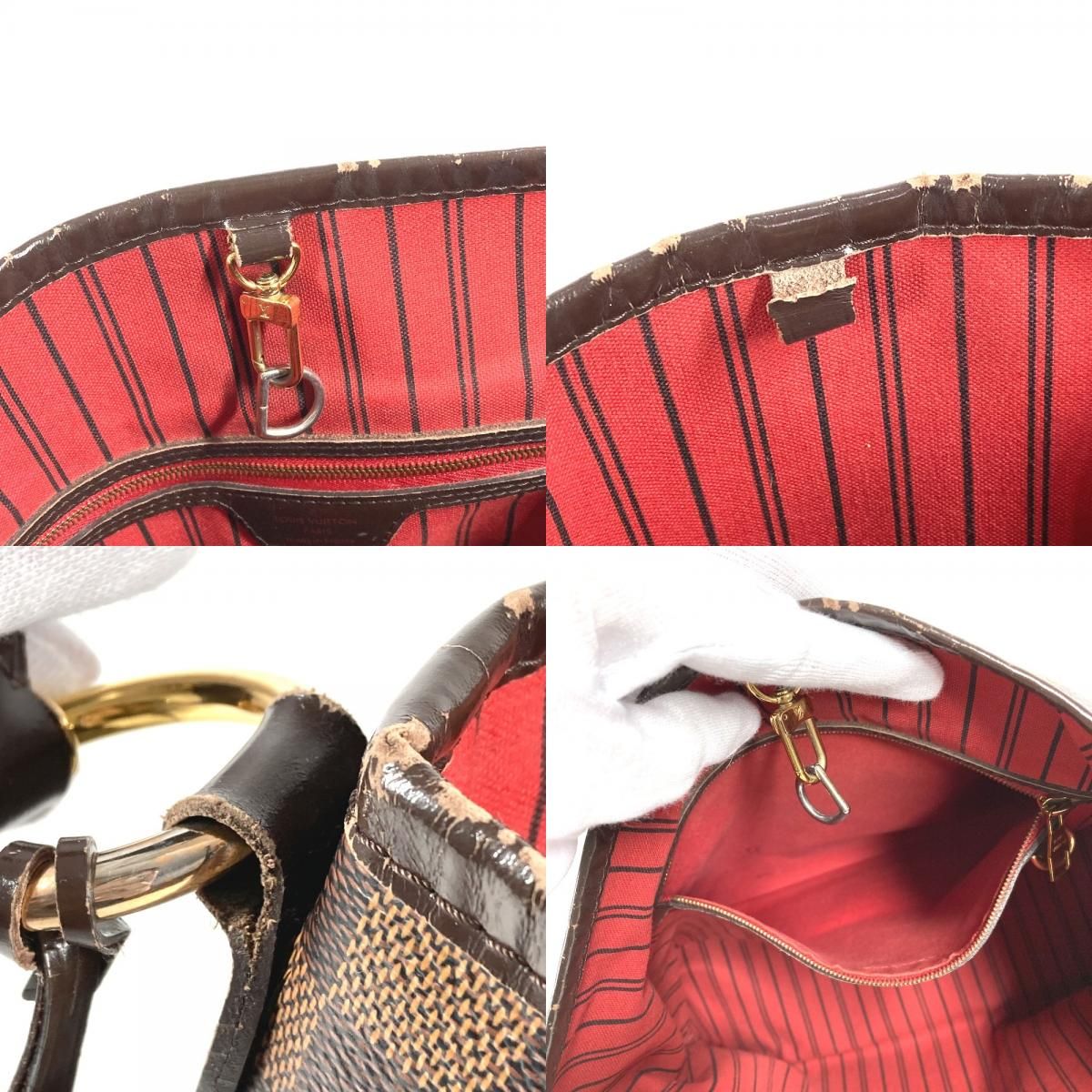 Louis Vuitton Shoulder Bag Delightful PM Damier Canvas Ebene Brown — view 8