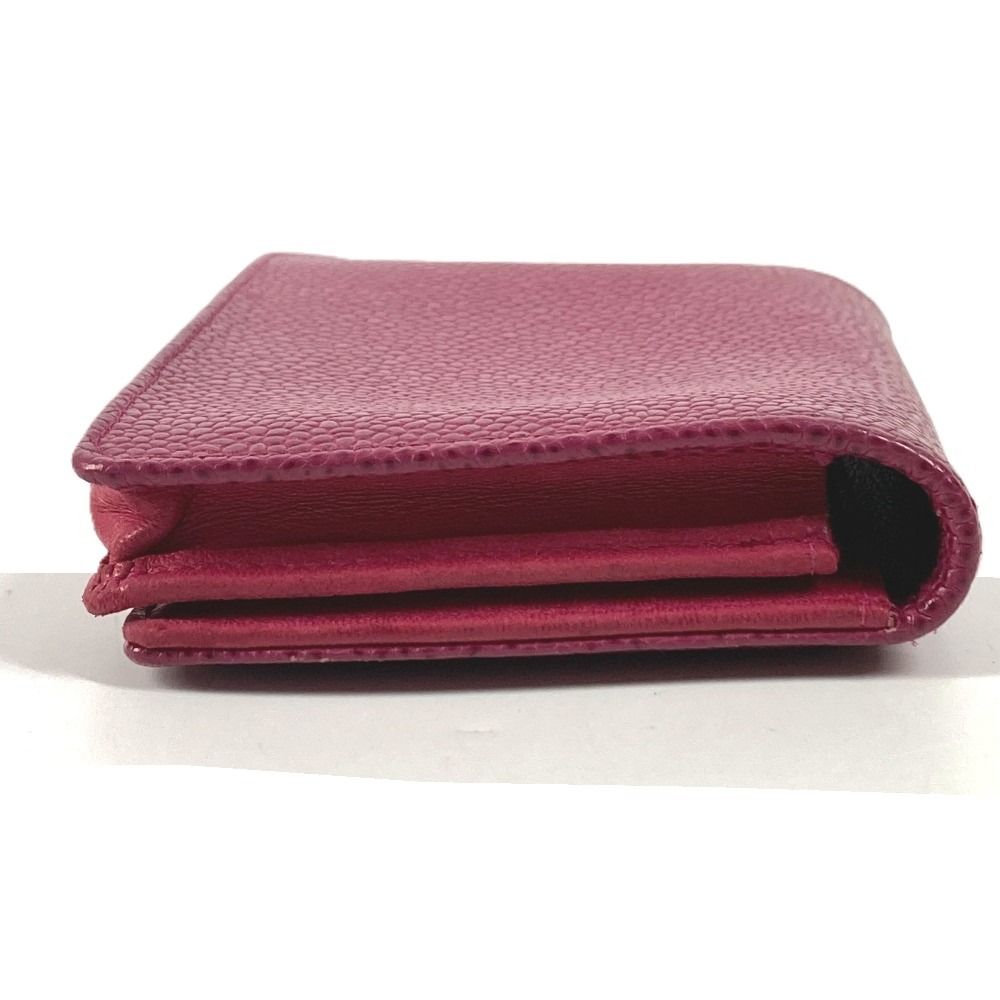 Chanel Card Case CC Logo Caviar Leather Purple — view 3