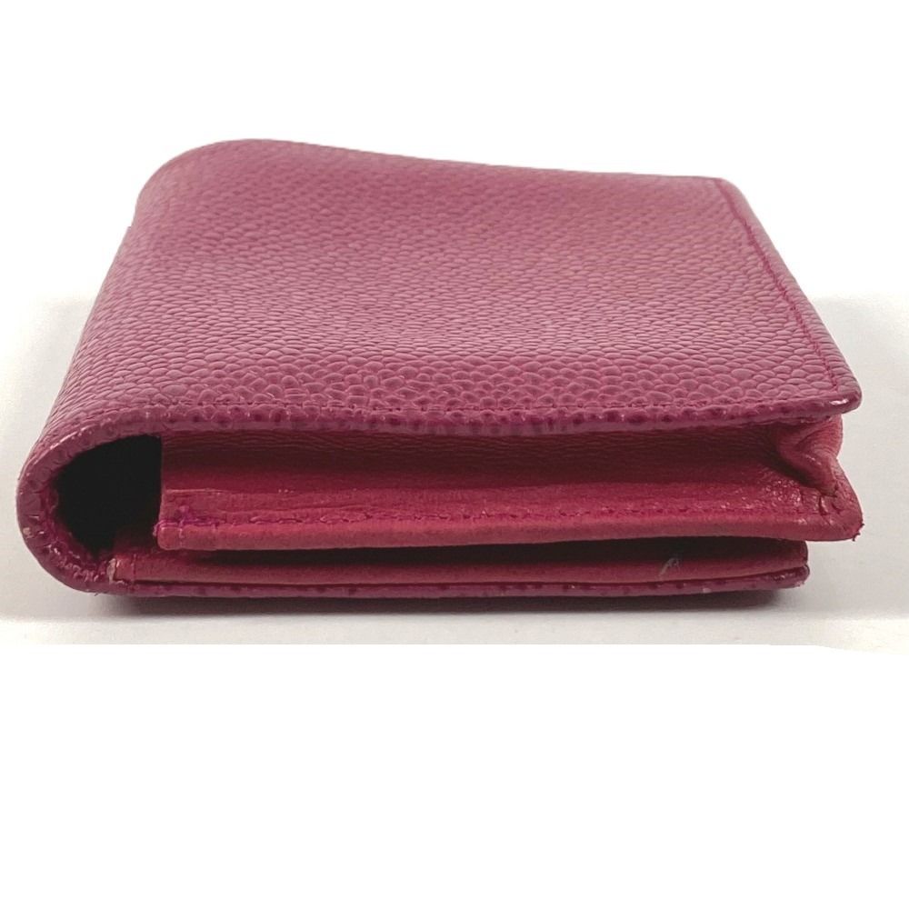 Chanel Card Case CC Logo Caviar Leather Purple — view 5