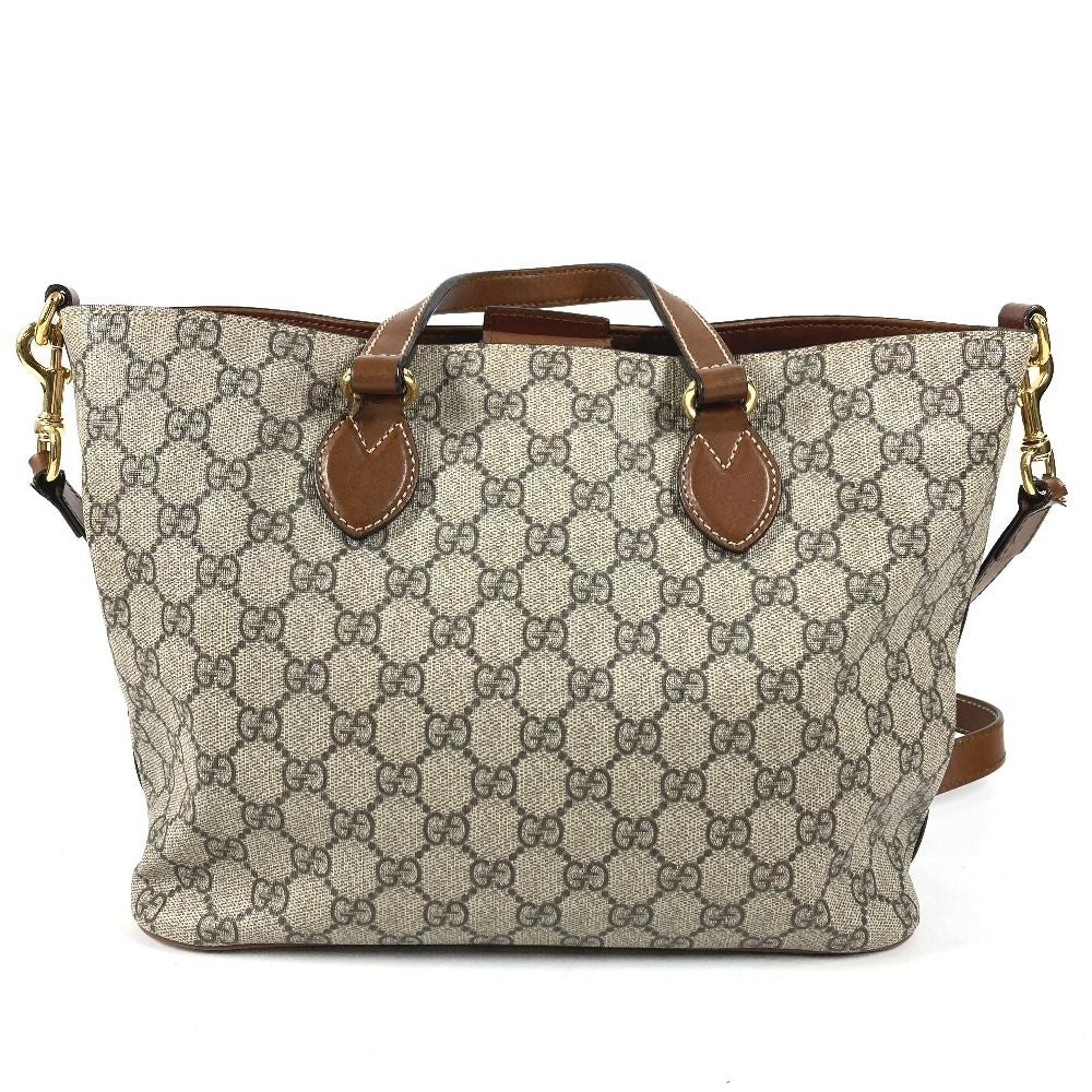 Gucci Handbag 2-Way Bag Logo GG Supreme Canvas Beige — view 2