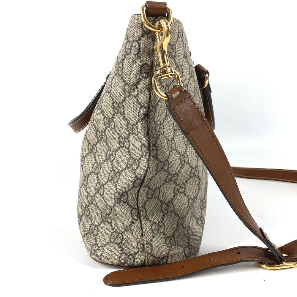 Gucci Handbag 2-Way Bag Logo GG Supreme Canvas Beige — view 4
