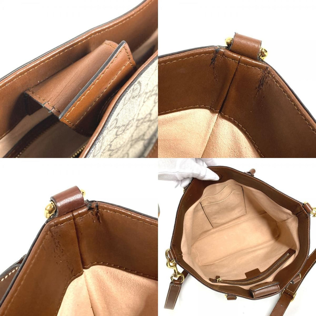 Gucci Handbag 2-Way Bag Logo GG Supreme Canvas Beige — view 8