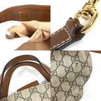 Gucci Handbag 2-Way Bag Logo GG Supreme Canvas Beige — view 9