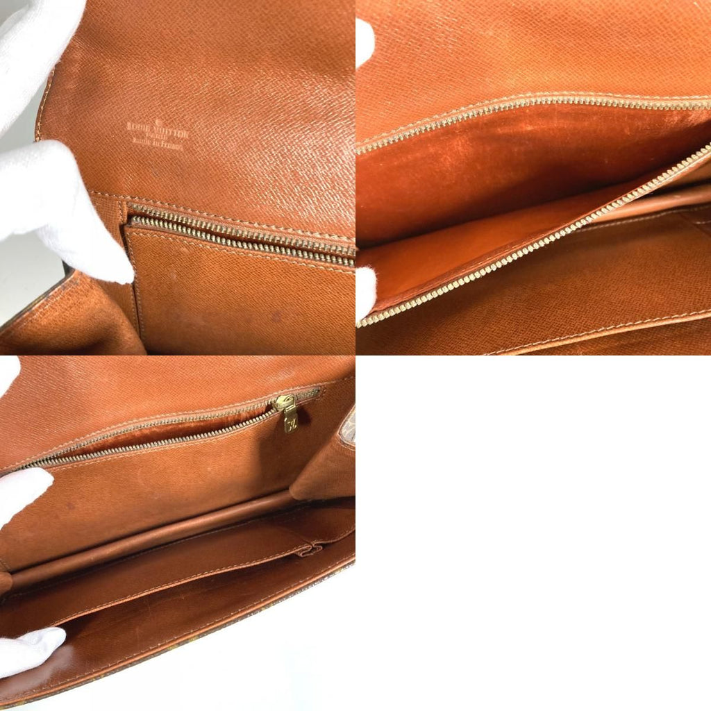 Louis Vuitton Clutch Pochette Dam GM Monogram Canvas Brown — view 9