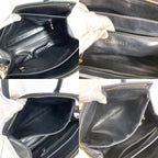 Chanel Handbag Stitch Logo Leather Black — view 9