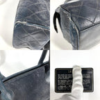 Chanel Handbag Stitch Logo Leather Black — view 8