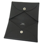 Hermes Calvi Card Case Holder Wallet Epsom Leather Black — view 4