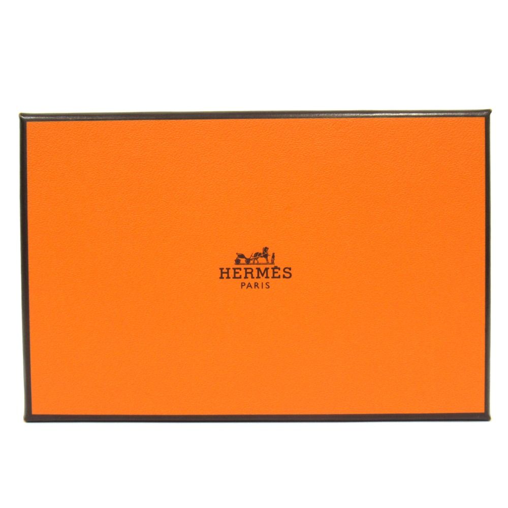 Hermes Calvi Card Case Holder Wallet Epsom Leather Black — view 6