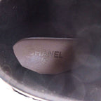 Chanel Camellia Rain Boots Shoes CC Logo Gold 36 Black — view 5