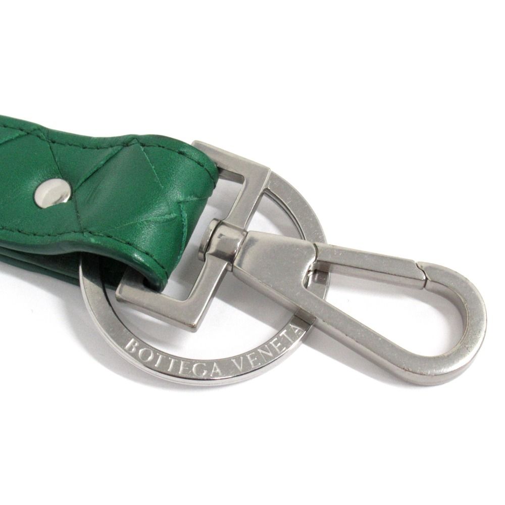 Bottega Veneta Key Ring Key Strap Intrecciato Leather Green — view 3