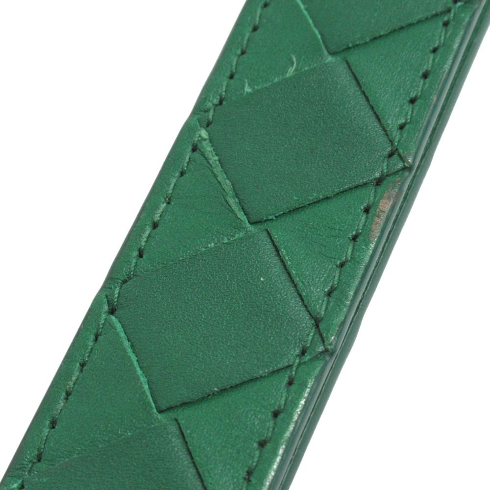 Bottega Veneta Key Ring Key Strap Intrecciato Leather Green — view 5