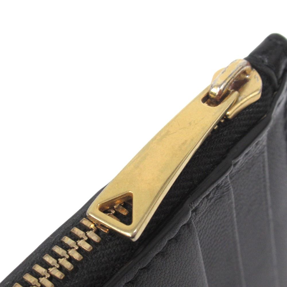 Bottega Veneta Cassette Zipper Card Case Maxi Intrecciato Black — view 4