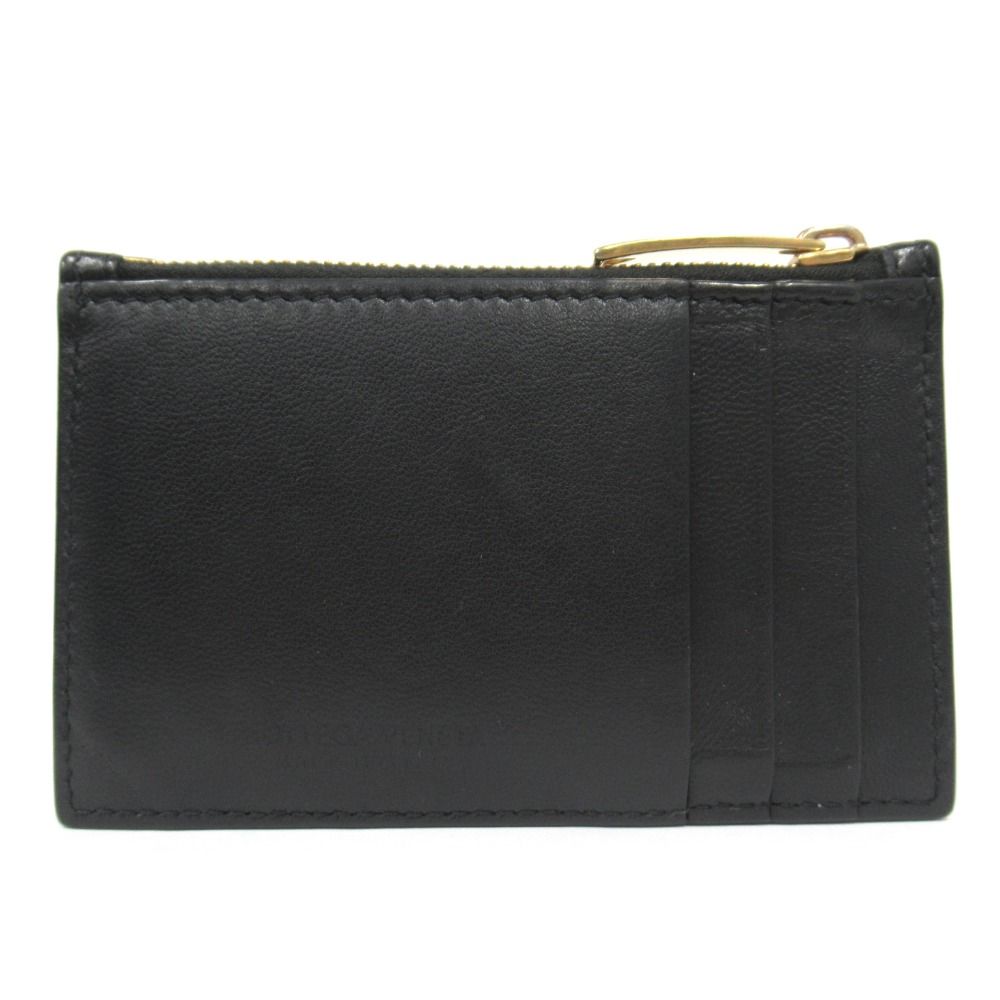 Bottega Veneta Cassette Zipper Card Case Maxi Intrecciato Black — view 2
