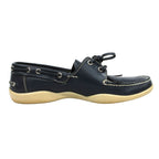 Prada Sport Leather Deck Shoes Vintage 6 Navy — view 2