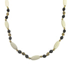 Celine Vintage Long Necklace 132 cm White Black — view 2