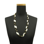 Celine Vintage Long Necklace 132 cm White Black — view 6