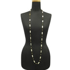 Celine Vintage Long Necklace 132 cm White Black — view 5