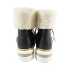 Hermes Flocon Ankle Shearling Boa Short Boots Sneakers Shoes Black — view 5