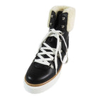 Hermes Flocon Ankle Shearling Boa Short Boots Sneakers Shoes Black — view 4