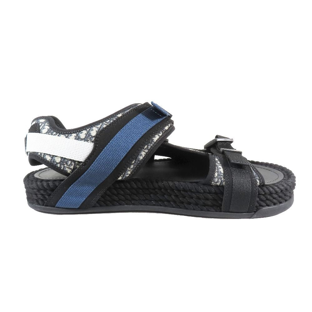 Dior Atlas Oak Belt Sandals Shoes Canvas Suede Black — view 2
