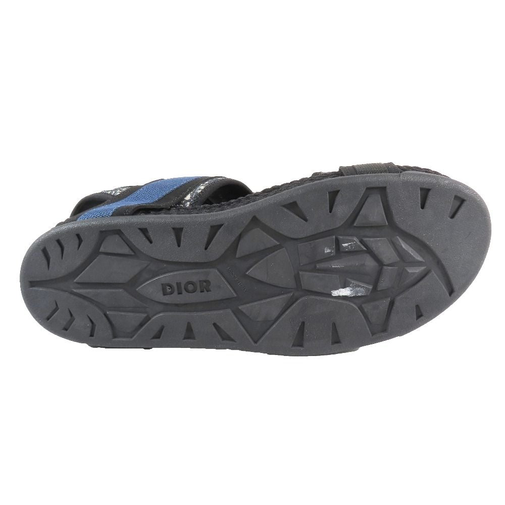 Dior Atlas Oak Belt Sandals Shoes Canvas Suede Black — view 6