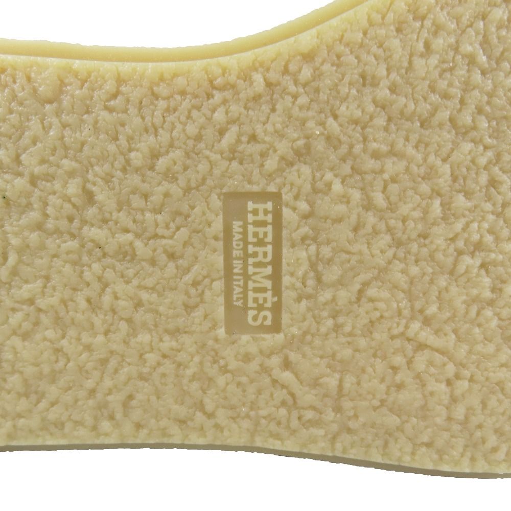 Hermes Suede Leather Shearling Short Boots Platform Belt Shoes Beige — view 7