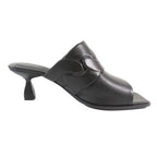 Hermes Hanna 95 Chene Gourmet Motif Leather Sandals Shoes Black — view 2