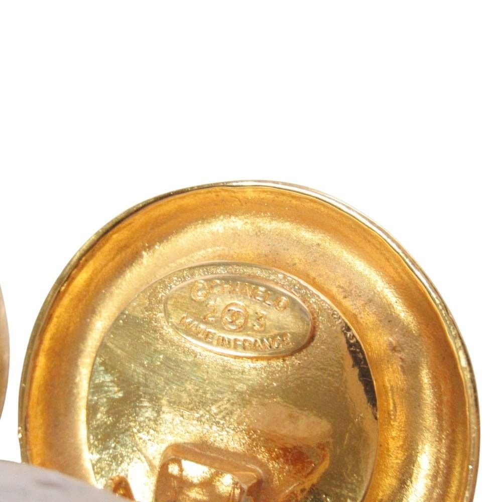 Chanel Vintage Circle Pearl Cambon Earrings Round — view 7