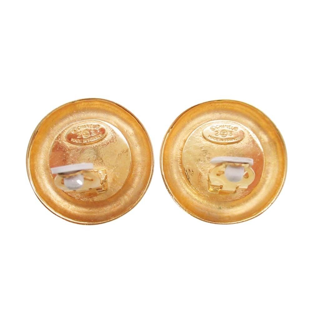 Chanel Vintage Circle Pearl Cambon Earrings Round — view 3