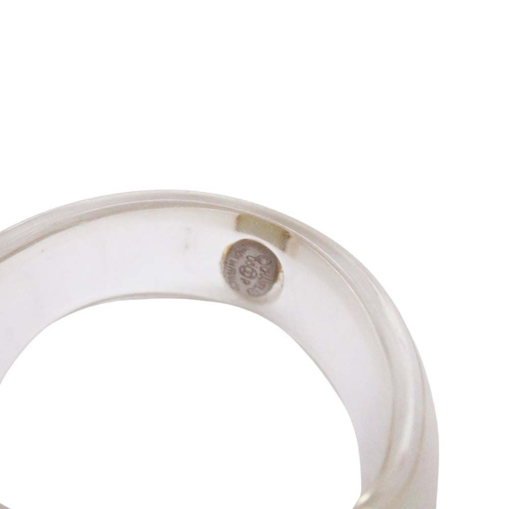 Chanel Vintage Rhinestone CC Logo Clear Round Ring Transparent — view 6