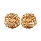 Chanel Vintage CC Logo Earrings Round — view 3